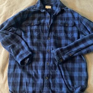 XL Black and Blue Flannel - Very Durable!